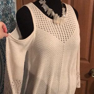 Crochet cold shoulder top